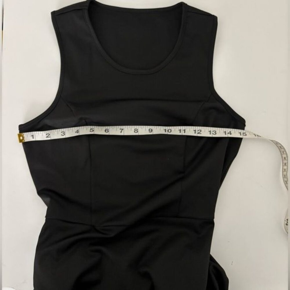 Ruched Dress Small Black Open Back BodyCon Festival Urban Streetwear Minimalist - Picture 6 of 12